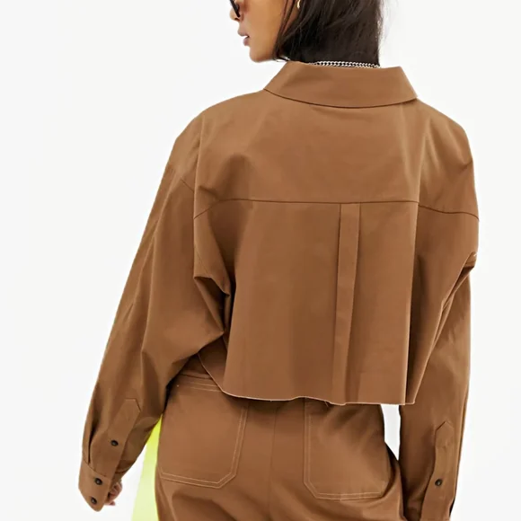 Collusion high waist pants and utility shirt with belt - Picture 4 of 8